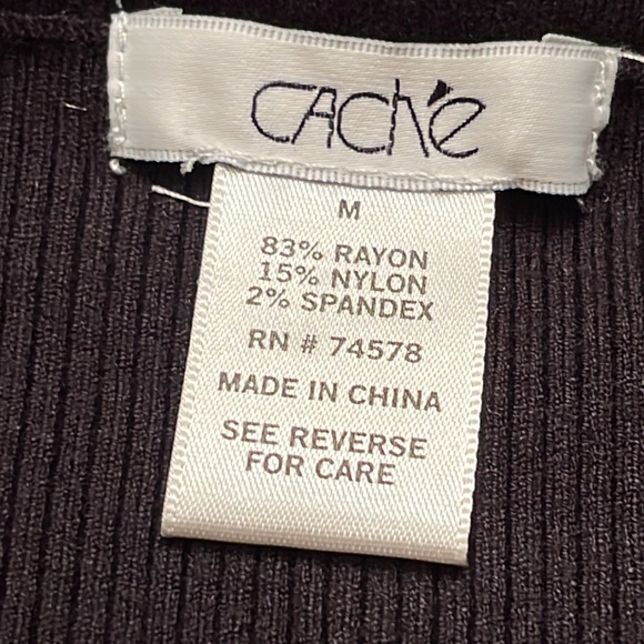 Cache Black Sweater Tube Top w/ Removable Straps Sz M - Picture 10 of 14